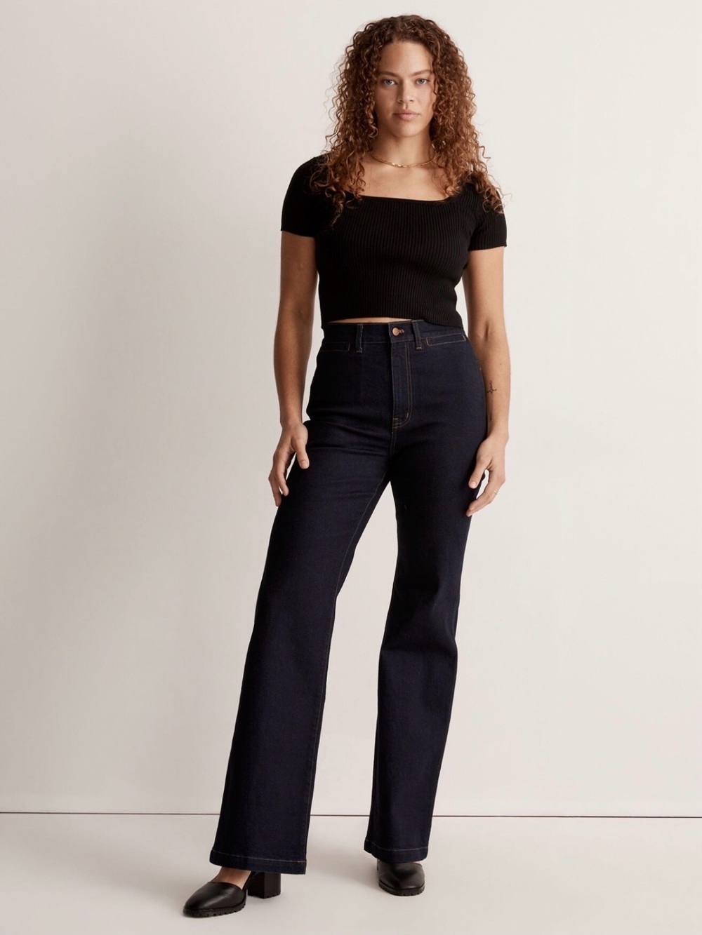 Madewell 11” High Rise Flare Insley Wash Stretch Welt Front Pockets Women’s 29